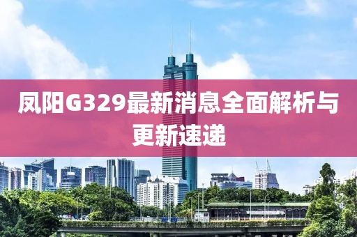 鳳陽G329最新消息全面解析與更新速遞