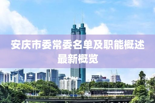 安慶市委常委名單及職能概述最新概覽