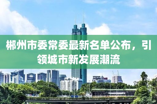 郴州市委常委最新名單公布，引領城市新發展潮流