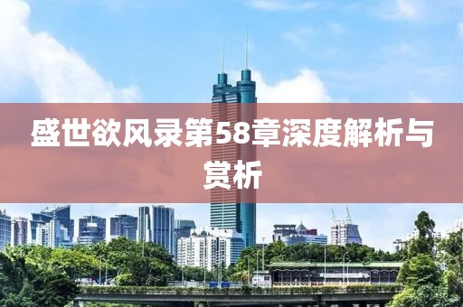 盛世欲風錄第58章深度解析與賞析