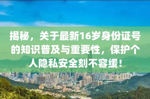 揭秘，關于最新16歲身份證號的知識普及與重要性，保護個人隱私安全刻不容緩！