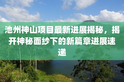 池州神山項目最新進展揭秘，揭開神秘面紗下的新篇章進展速遞