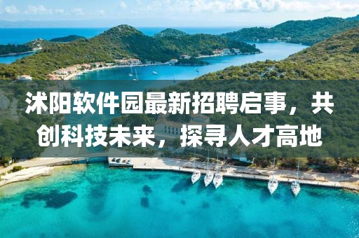 沭陽軟件園最新招聘啟事，共創科技未來，探尋人才高地