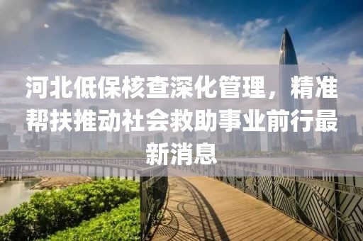 河北低保核查深化管理，精準幫扶推動社會救助事業前行最新消息