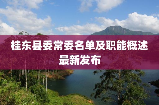 桂東縣委常委名單及職能概述最新發布